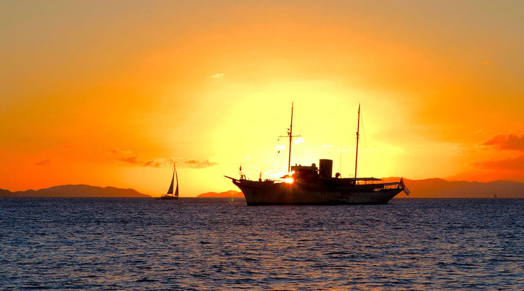 Boat sundown