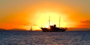 Boat sundown